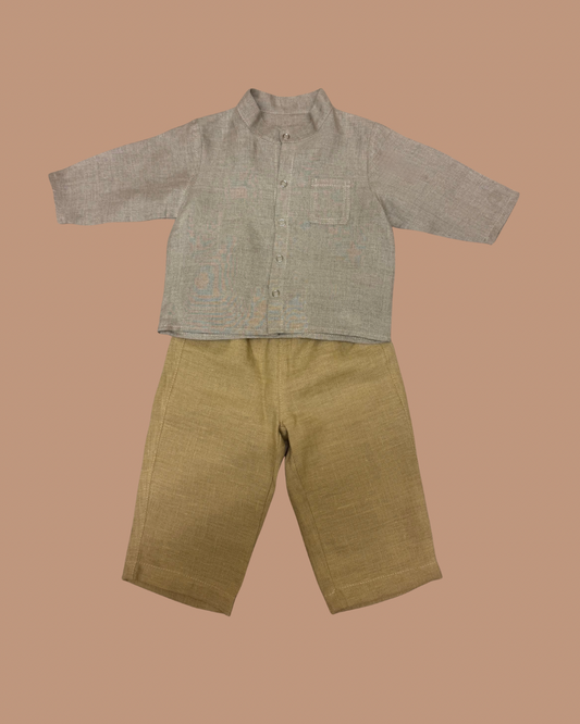 Lininis kostiumėlis kūdikiams
