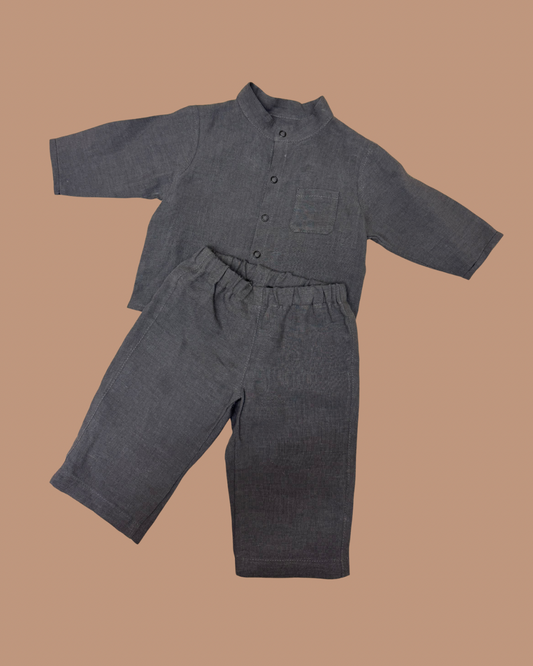 Lininis kostiumėlis kūdikiams